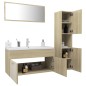 Set Mobili da Bagno Rovere Sonoma in Truciolato Set Mobili da Bagno Rovere Sonoma in Truciolato