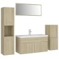 Set Mobili da Bagno Rovere Sonoma in Truciolato Set Mobili da Bagno Rovere Sonoma in Truciolato