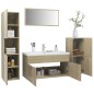 Set Mobili da Bagno Rovere Sonoma in Truciolato Set Mobili da Bagno Rovere Sonoma in Truciolato