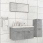 Set Mobili da Bagno Grigio Cemento in Truciolato Set Mobili da Bagno Grigio Cemento in Truciolato