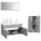 Set Mobili da Bagno Grigio Cemento in Truciolato Set Mobili da Bagno Grigio Cemento in Truciolato