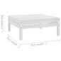 vidaXL Set Salotto da Giardino 6 pz in Legno Massello di Pino Bianco