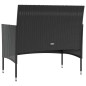 Set Divani da Giardino 8 pz con Cuscini in Polyrattan Nero Set Divani da Giardino 8 pz con Cuscini in Polyrattan Nero