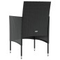 Set Divani da Giardino 8 pz con Cuscini in Polyrattan Nero Set Divani da Giardino 8 pz con Cuscini in Polyrattan Nero