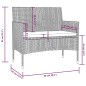 Set Divani da Giardino 8 pz con Cuscini in Polyrattan Nero Set Divani da Giardino 8 pz con Cuscini in Polyrattan Nero