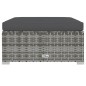 Set Divani da Giardino 9 pz con Cuscini in Polyrattan Grigio Set Divani da Giardino 9 pz con Cuscini in Polyrattan Grigio