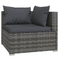 Set Divani da Giardino 8 pz con Cuscini in Polyrattan Grigio Set Divani da Giardino 8 pz con Cuscini in Polyrattan Grigio