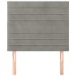 Testiere 2 pz Grigio Chiaro 100x5x78/88 cm in Velluto Testiere 2 pz Grigio Chiaro 100x5x78/88 cm in Velluto