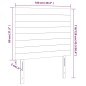 Testiera 2 pz Tortora 100x5x78/88 cm in Tessuto Testiera 2 pz Tortora 100x5x78/88 cm in Tessuto