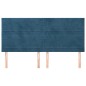 Testiere 4 pz Blu Scuro 100x5x78/88 cm in Velluto