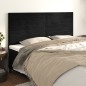 Testiere 4 pz Nere 100x5x78/88 cm in Velluto Testiere 4 pz Nere 100x5x78/88 cm in Velluto