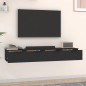 Mobili da Parete 2 pz Neri 68x30x20 cm Legno Multistrato Mobili da Parete 2 pz Neri 68x30x20 cm Legno Multistrato