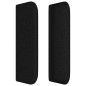 Testiera ad Orecchio Nera 183x16x78/88 cm in Tessuto Testiera ad Orecchio Nera 183x16x78/88 cm in Tessuto