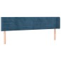 Testiera ad Orecchio Blu Scuro 183x16x78/88 cm in Velluto Testiera ad Orecchio Blu Scuro 183x16x78/88 cm in Velluto