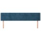 Testiera ad Orecchio Blu Scuro 183x16x78/88 cm in Velluto Testiera ad Orecchio Blu Scuro 183x16x78/88 cm in Velluto