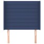 Testiera ad Orecchio Blu 103x16x118/128 cm in Tessuto