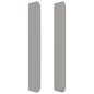 Testiera ad Orecchio Grigio Chiaro 93x16x118/128 cm in Tessuto Testiera ad Orecchio Grigio Chiaro 93x16x118/128 cm in Tessuto