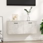 Armadietto a Muro Grigio Cemento 80x35x36,5cm Legno Multistrato Armadietto a Muro Grigio Cemento 80x35x36,5cm Legno Multistrato