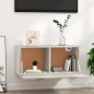 Armadietto a Muro Grigio Cemento 80x35x36,5cm Legno Multistrato Armadietto a Muro Grigio Cemento 80x35x36,5cm Legno Multistrato