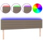 Testiera a LED Tortora 180x5x78/88 cm in Tessuto Testiera a LED Tortora 180x5x78/88 cm in Tessuto