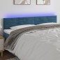 Testiera a LED Blu Scuro 200x5x78/88 cm in Velluto Testiera a LED Blu Scuro 200x5x78/88 cm in Velluto