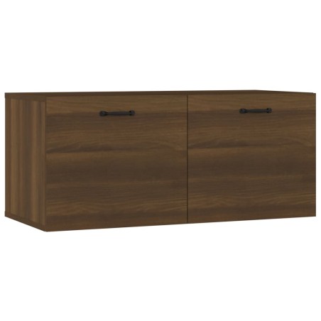 Armadietto a Muro Rovere Marrone 80x35x36,5cm Legno Multistrato