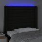 Testiera a LED nero 93x16x118/128 cm in Tessuto Testiera a LED nero 93x16x118/128 cm in Tessuto