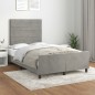 vidaXL Giroletto senza Materasso Grigio Chiaro 120x200 cm Velluto vidaXL Giroletto senza Materasso Grigio Chiaro 120x200 cm Velluto