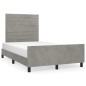vidaXL Giroletto senza Materasso Grigio Chiaro 120x200 cm Velluto vidaXL Giroletto senza Materasso Grigio Chiaro 120x200 cm Velluto