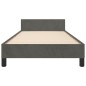 vidaXL Giroletto senza Materasso Grigio Scuro 90x190 cm Velluto vidaXL Giroletto senza Materasso Grigio Scuro 90x190 cm Velluto
