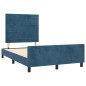 vidaXL Giroletto senza Materasso Blu Scuro 120x200 cm in Velluto vidaXL Giroletto senza Materasso Blu Scuro 120x200 cm in Velluto