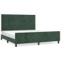 vidaXL Giroletto con Testiera Verde Scuro 180x200 cm in Velluto vidaXL Giroletto con Testiera Verde Scuro 180x200 cm in Velluto