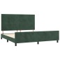 vidaXL Giroletto con Testiera Verde Scuro 180x200 cm in Velluto vidaXL Giroletto con Testiera Verde Scuro 180x200 cm in Velluto