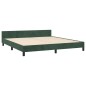 vidaXL Giroletto con Testiera Verde Scuro 180x200 cm in Velluto vidaXL Giroletto con Testiera Verde Scuro 180x200 cm in Velluto