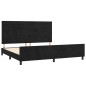 vidaXL Giroletto senza Materasso Nero 200x200 cm in Velluto vidaXL Giroletto senza Materasso Nero 200x200 cm in Velluto