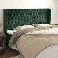 Testiera ad Orecchio Verde Scuro 203x23x118/128cm in Velluto Testiera ad Orecchio Verde Scuro 203x23x118/128cm in Velluto