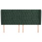 Testiera ad Orecchio Verde Scuro 203x23x118/128cm in Velluto Testiera ad Orecchio Verde Scuro 203x23x118/128cm in Velluto