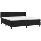 vidaXL Giroletto a Molle con Materasso Nero 180x200 cm in Velluto