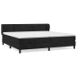vidaXL Giroletto a Molle con Materasso Nero 200x200 cm in Velluto