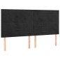vidaXL Giroletto a Molle con Materasso Nero 200x200 cm in Velluto