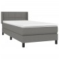 vidaXL Giroletto a Molle con Materasso Grigio Scuro 80x200 cm Tessuto