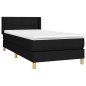 Giroletto a Molle con Materasso Nero 80x200 cm inTessuto