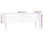 Testiera a LED Nera 183x16x78/88 cm in Velluto Testiera a LED Nera 183x16x78/88 cm in Velluto
