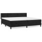 vidaXL Giroletto a Molle con Materasso Nero 200x200 cm in Velluto