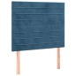 vidaXL Giroletto a Molle con Materasso Blu Scuro 100x200 cm in Velluto