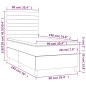 vidaXL Letto a Molle Materasso e LED Grigio Scuro 90x190 cm in Tessuto vidaXL Letto a Molle Materasso e LED Grigio Scuro 90x190 cm in Tessuto
