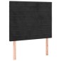 vidaXL Letto a Molle con Materasso e LED Nero 120x200 cm in Velluto