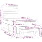 vidaXL Giroletto a Molle con Materasso Grigio Scuro 90x200 cm Tessuto