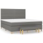 vidaXL Giroletto a Molle con Materasso Grigio Scuro 180x200 cm Tessuto