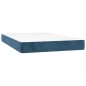 vidaXL Giroletto a Molle con Materasso Blu Scuro 120x200 cm in Velluto